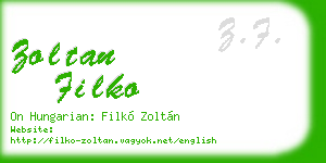 zoltan filko business card